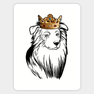 Australian Shepherd Dog King Queen Wearing Crown Magnet